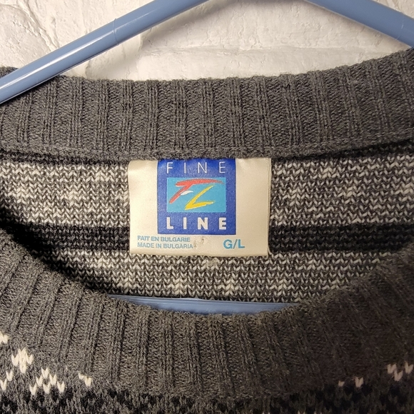 Vintage grandpa knit warm sweater men's large crewneck jumper - Picture 3 of 3